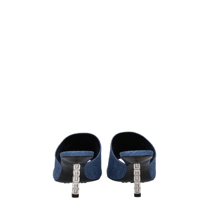 Givenchy Blaue Stoff-Plateausandalen