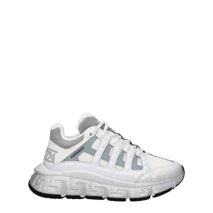 Versace Weiße Stoff-Sneaker im Athletic-Look
