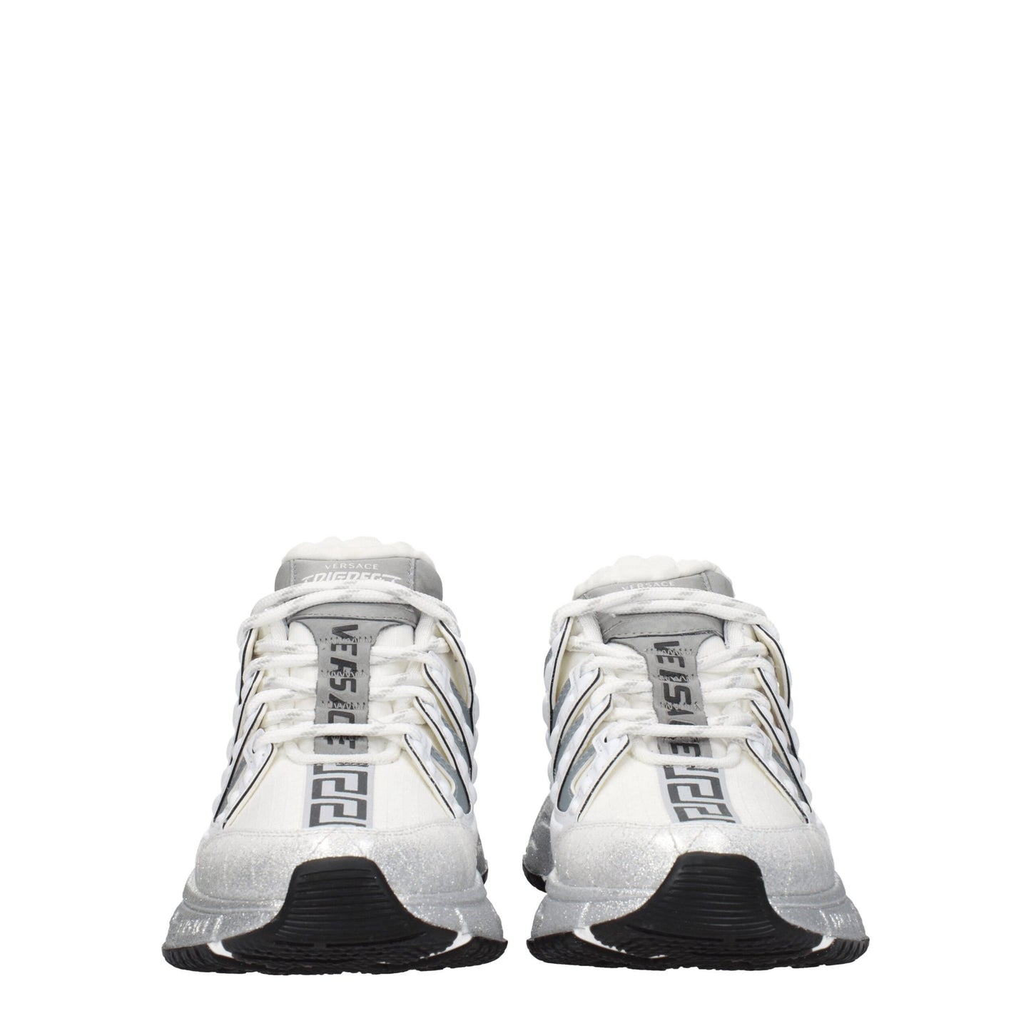 Versace Weiße Stoff-Sneaker im Athletic-Look