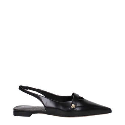 Max Mara Schwarze Ballerinas aus Leder