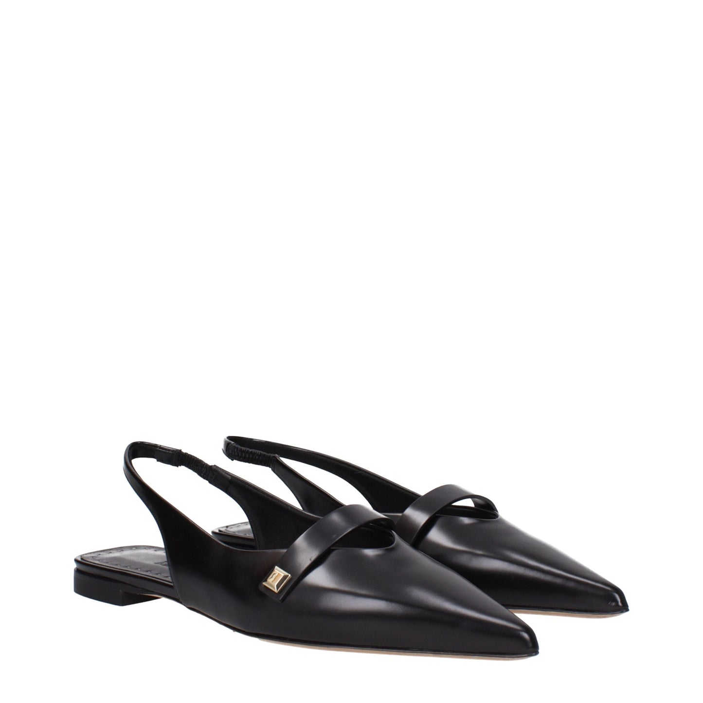Max Mara Schwarze Ballerinas aus Leder