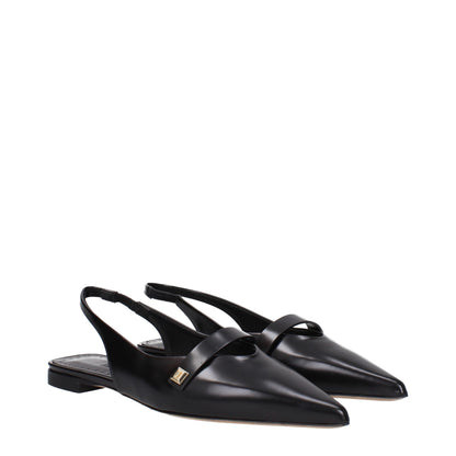 Max Mara Schwarze Ballerinas aus Leder