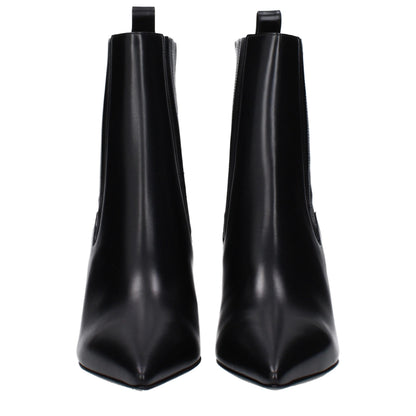 Valentino Garavani Schwarze Leder-Stiefeletten