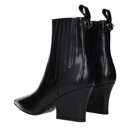 Valentino Garavani Schwarze Leder-Stiefeletten