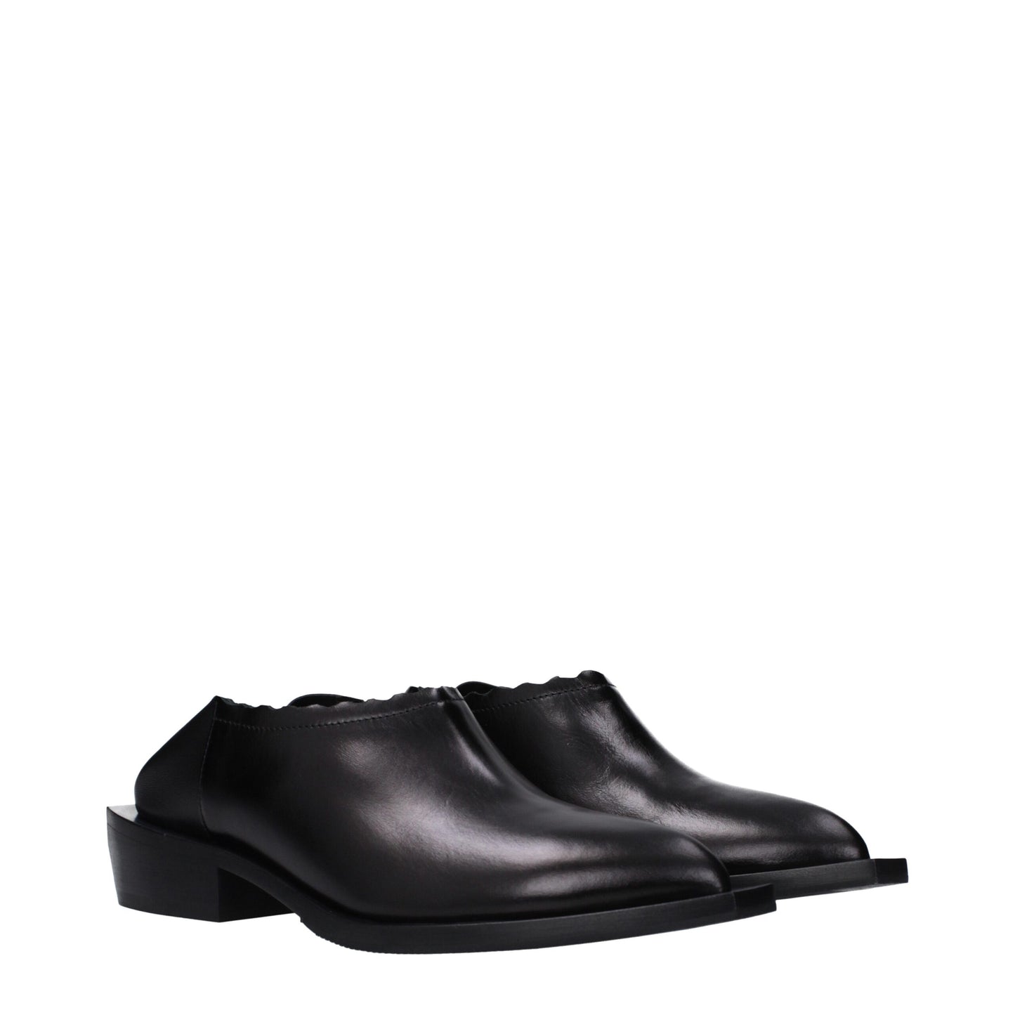 Moschino Schwarze Mules aus Leder