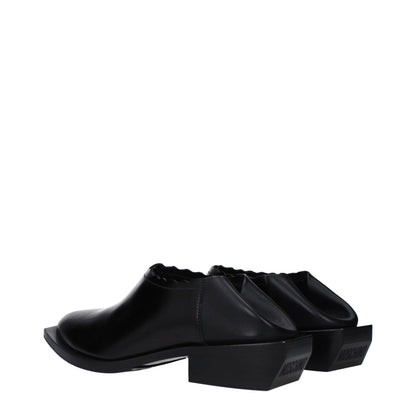 Moschino Schwarze Mules aus Leder