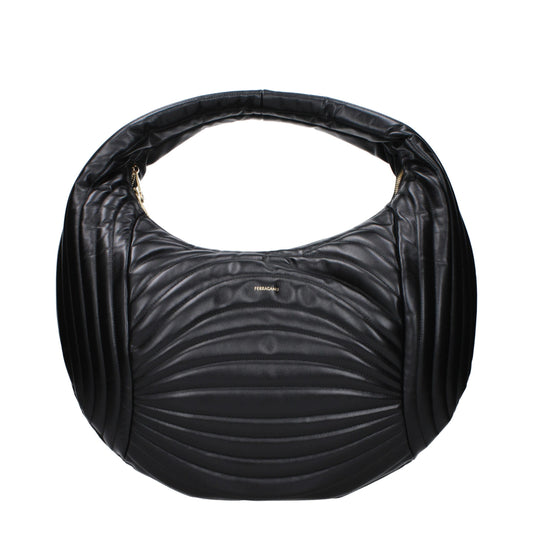 Salvatore Ferragamo Schwarze Lederhandtasche
