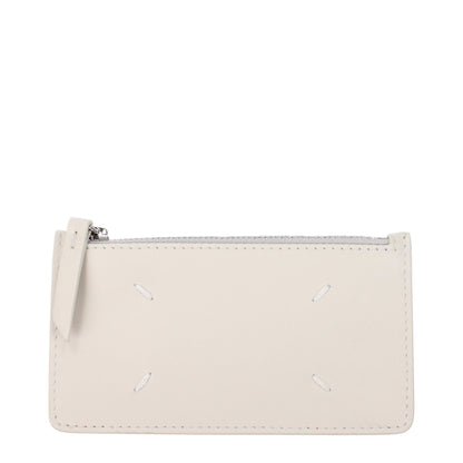 Maison Margiela Beige Leder Portemonnaie
