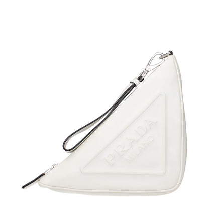 Prada Weiße Leder-Clutch