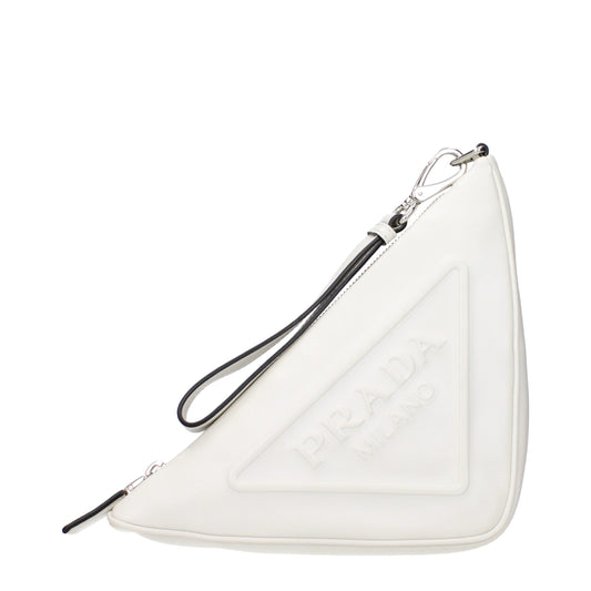 Prada Weiße Leder-Clutch