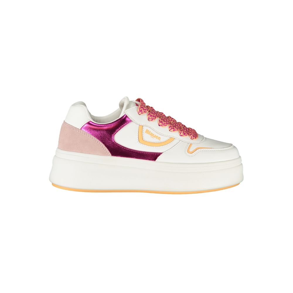 Blauer Bianco Poliuretano Donna Sneaker