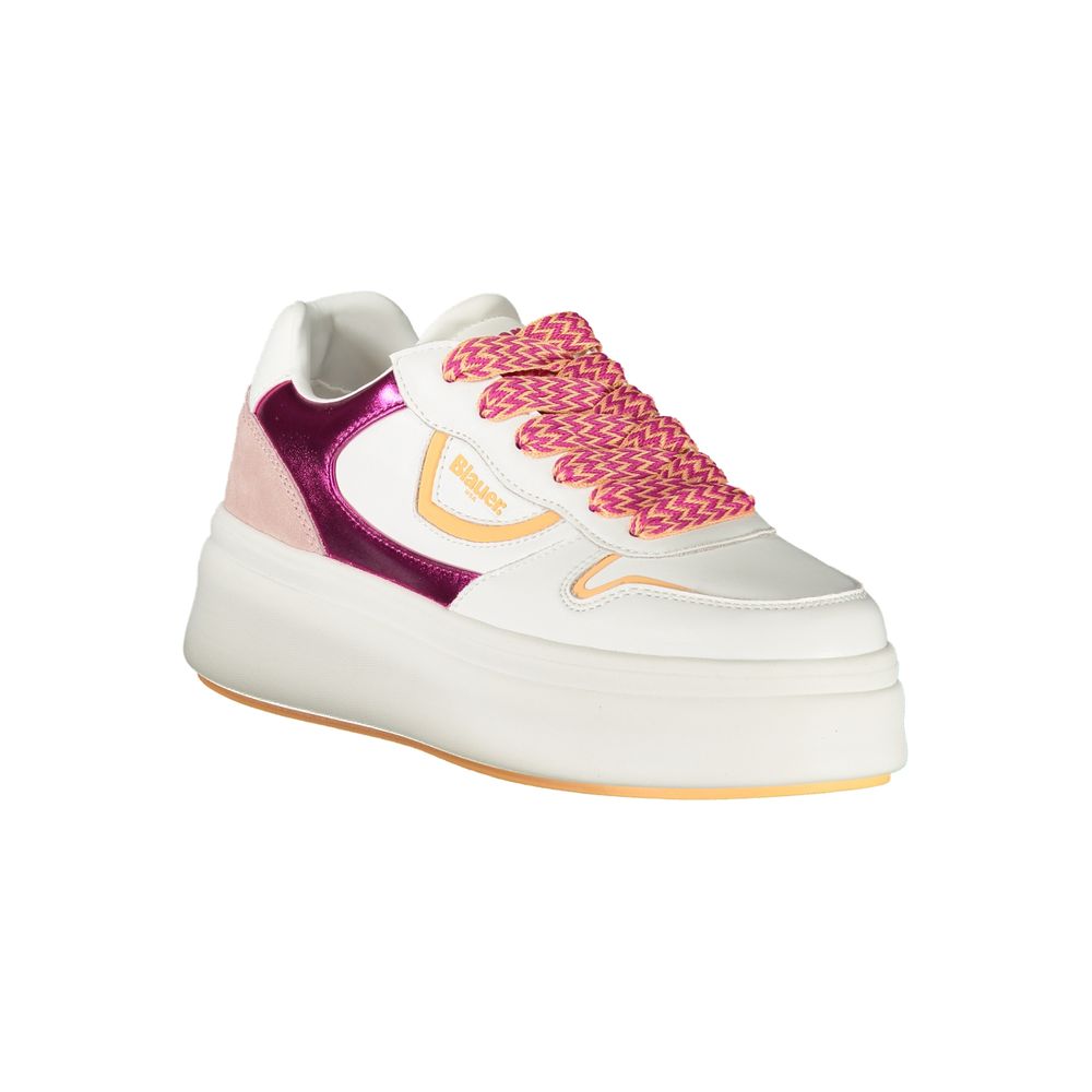 Blauer Bianco Poliuretano Donna Sneaker