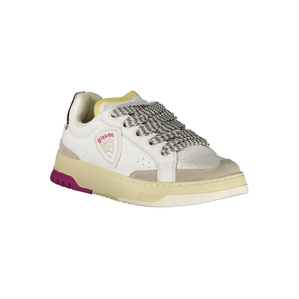 Blauer Bianco Poliuretano Donna Sneaker
