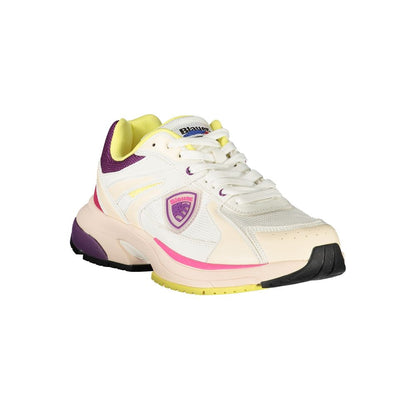 Blauer Bianco Poliuretano Donna Sneaker