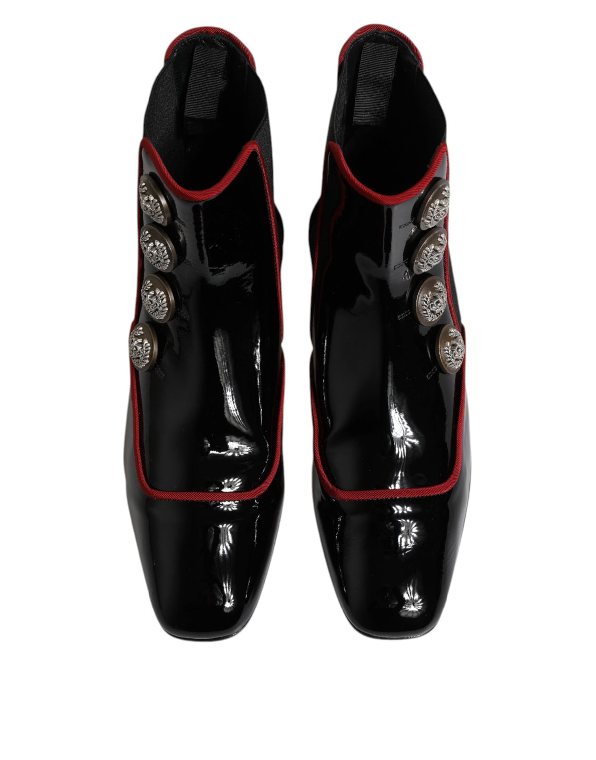 Dolce & Gabbana Jackie Scarpe Nere in pelle di vitello e viscosa e poliestere
