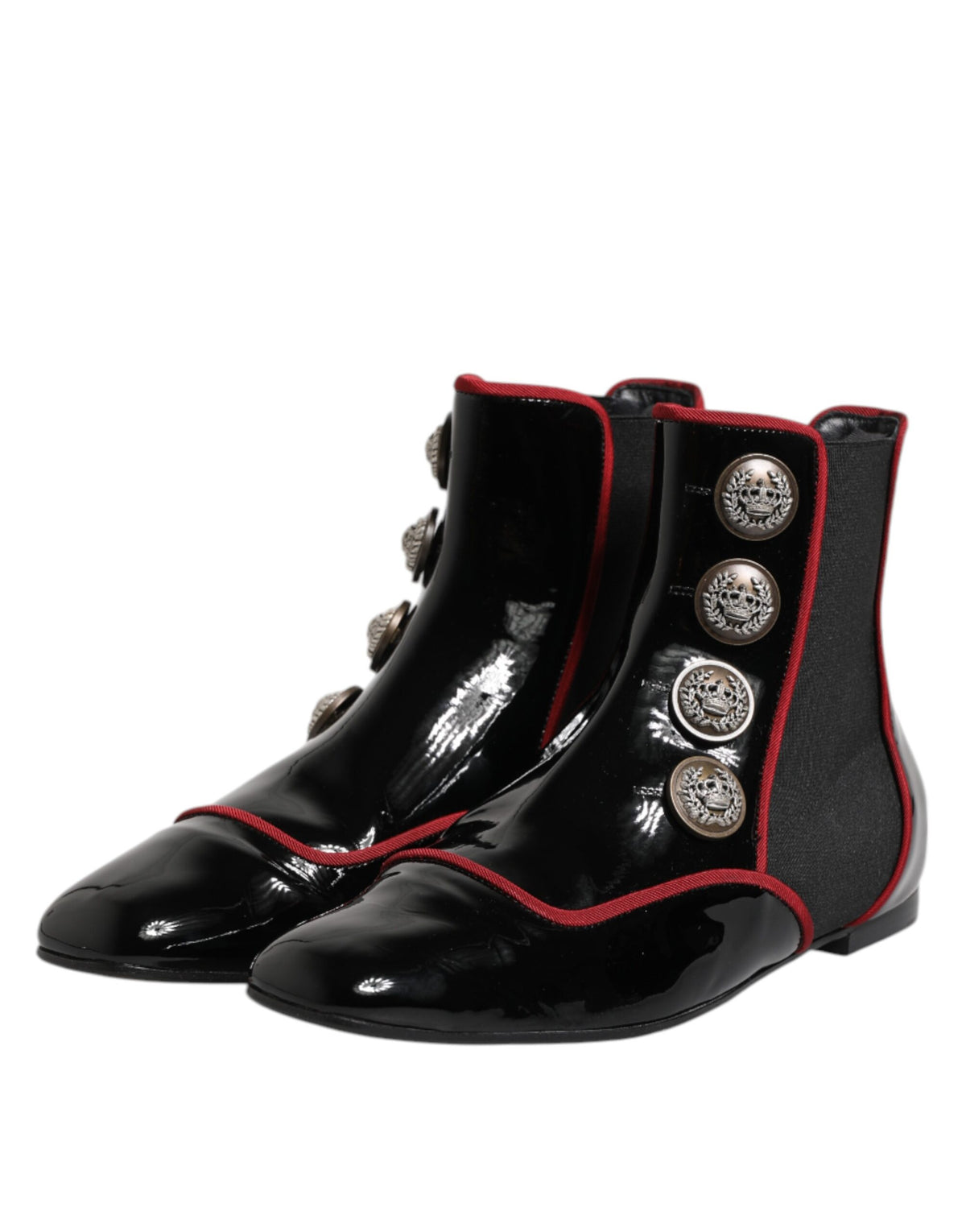 Dolce & Gabbana Jackie Scarpe Nere in pelle di vitello e viscosa e poliestere