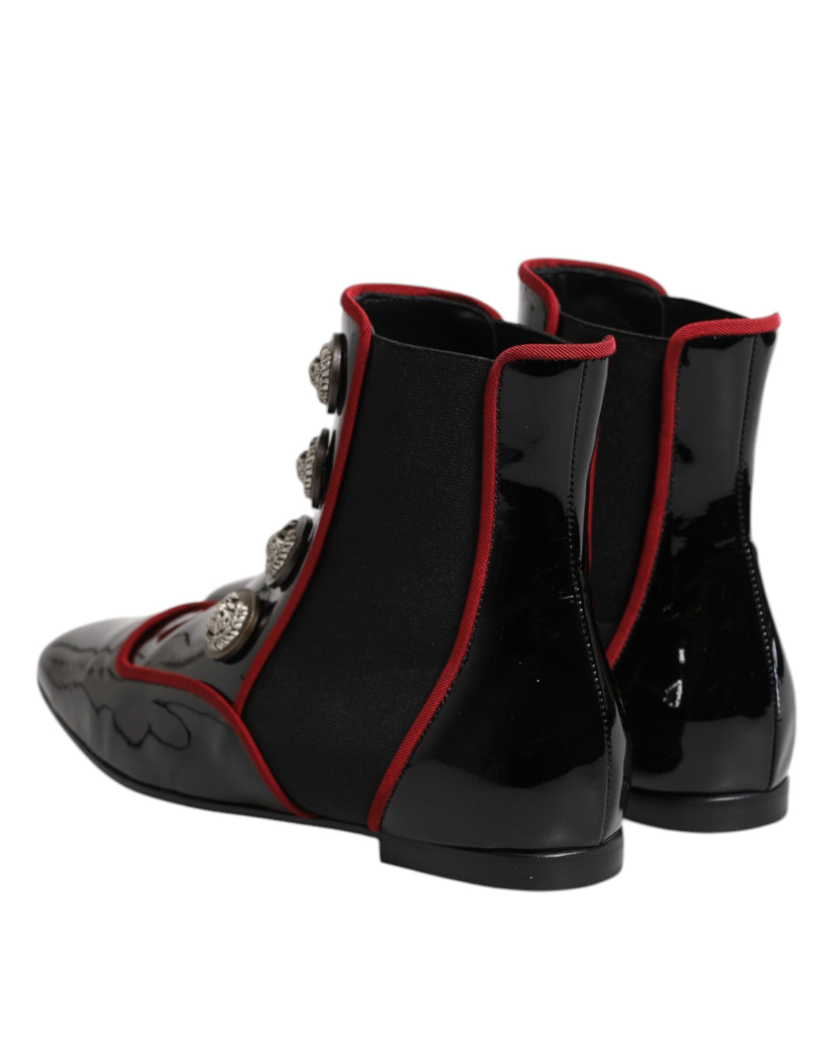 Dolce & Gabbana Jackie Scarpe Nere in pelle di vitello e viscosa e poliestere
