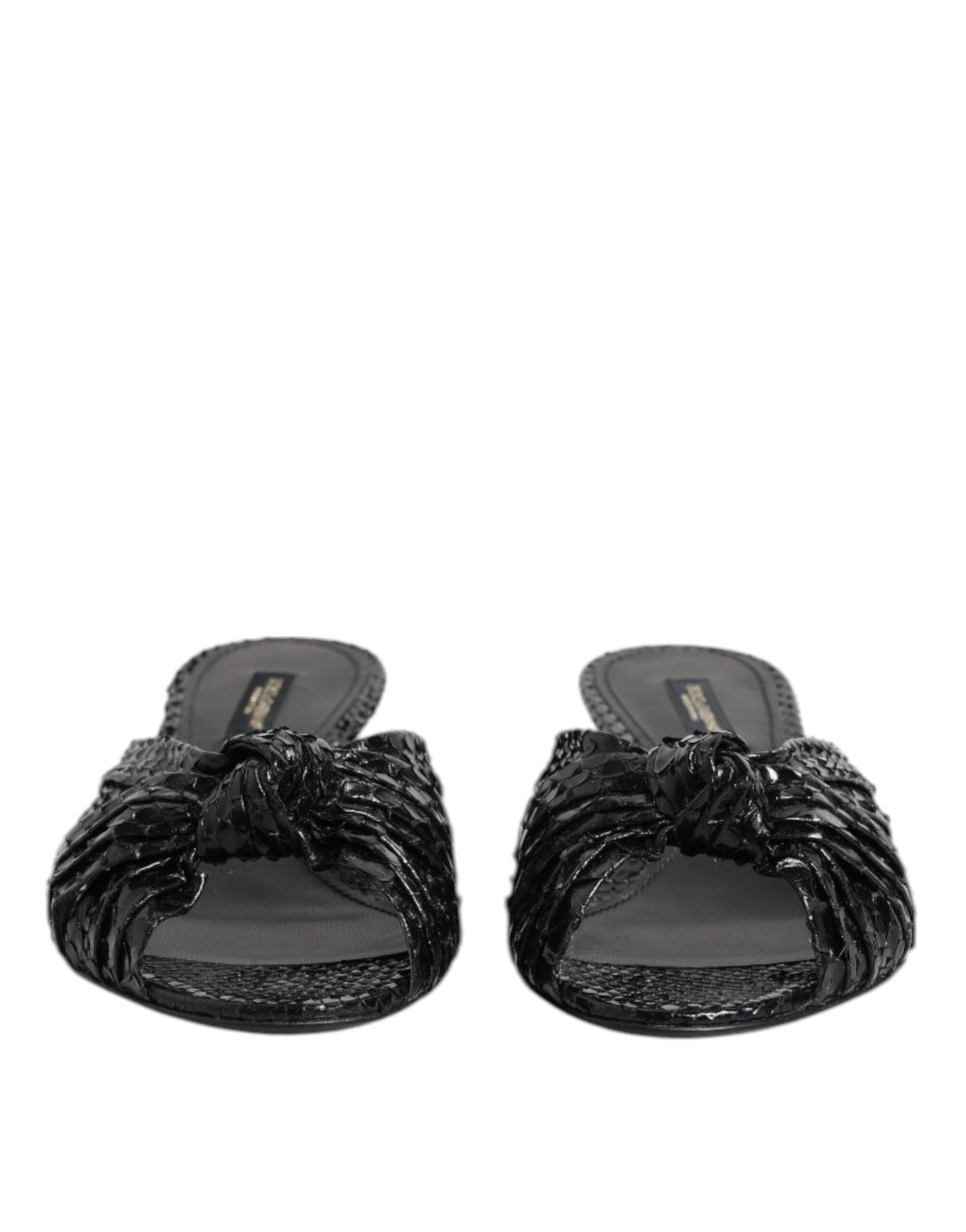 Dolce & Gabbana Sandali Neri in pelle di pitone