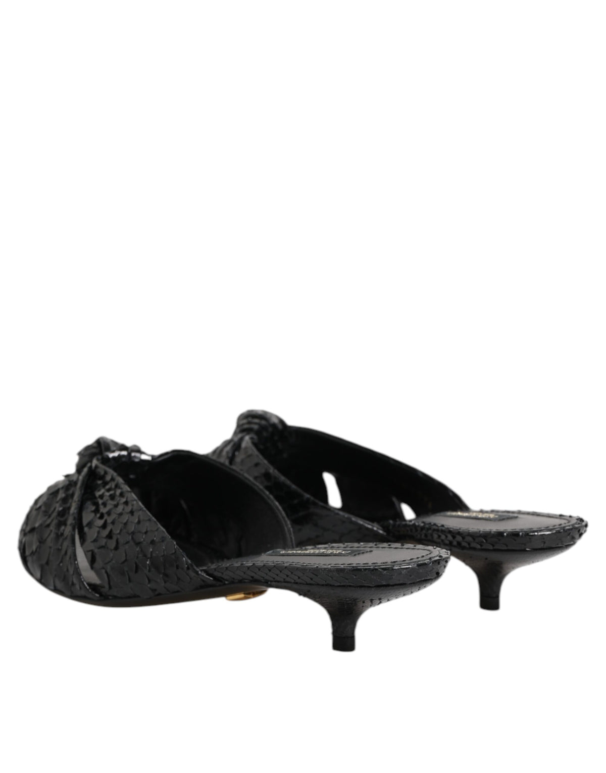 Dolce & Gabbana Sandali Neri in pelle di pitone