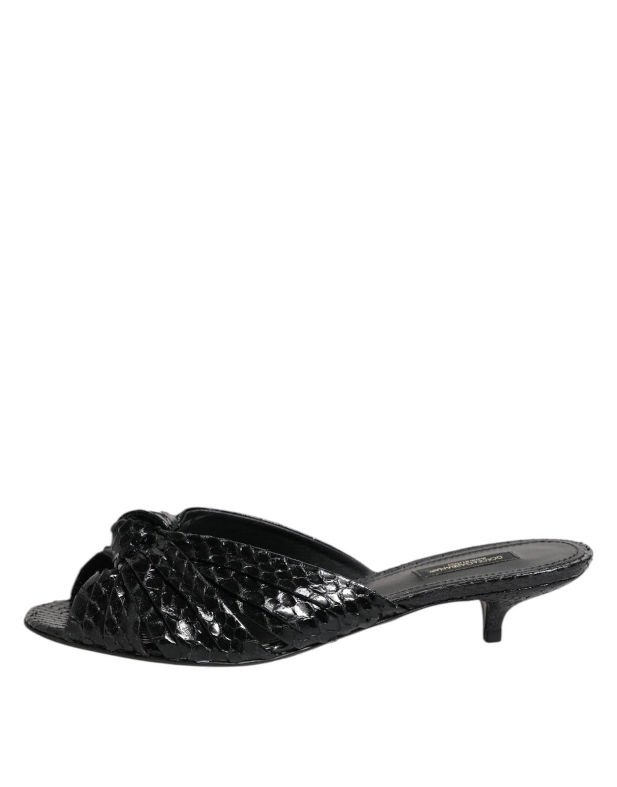 Dolce & Gabbana Sandali Neri in pelle di pitone