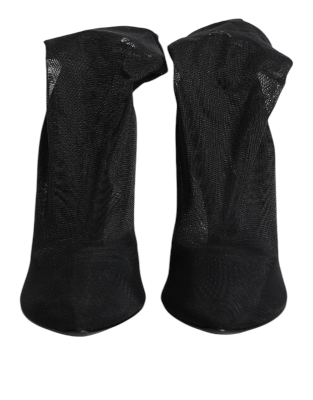 Dolce & Gabbana Stivali Neri Stretch in seta e viscosa e nylon
