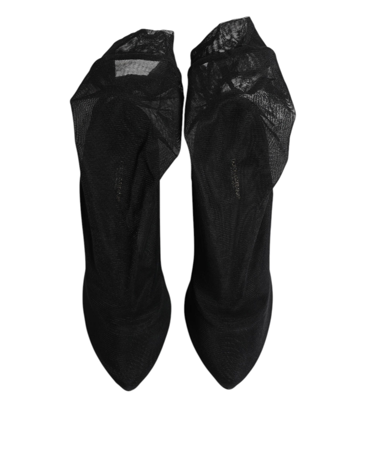 Dolce & Gabbana Stivali Neri Stretch in seta e viscosa e nylon
