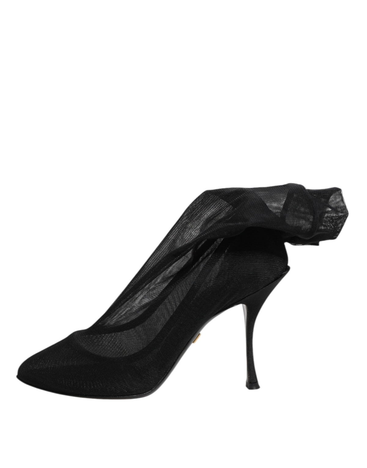 Dolce & Gabbana Stivali Neri Stretch in seta e viscosa e nylon
