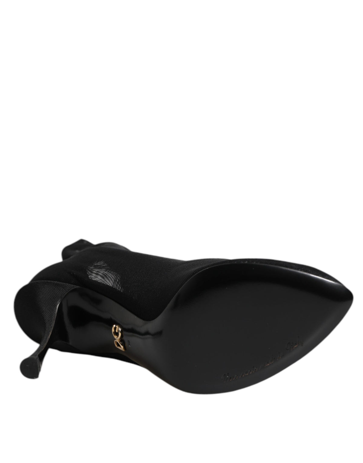 Dolce & Gabbana Stivali Neri Stretch in seta e viscosa e nylon