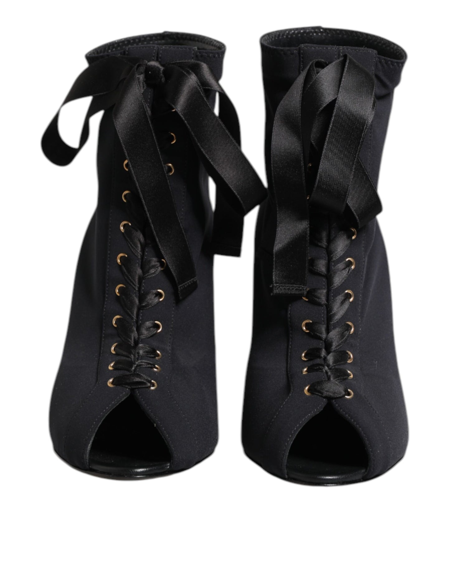 Dolce & Gabbana Schwarze Stiletto-High-Heels mit Schnürung