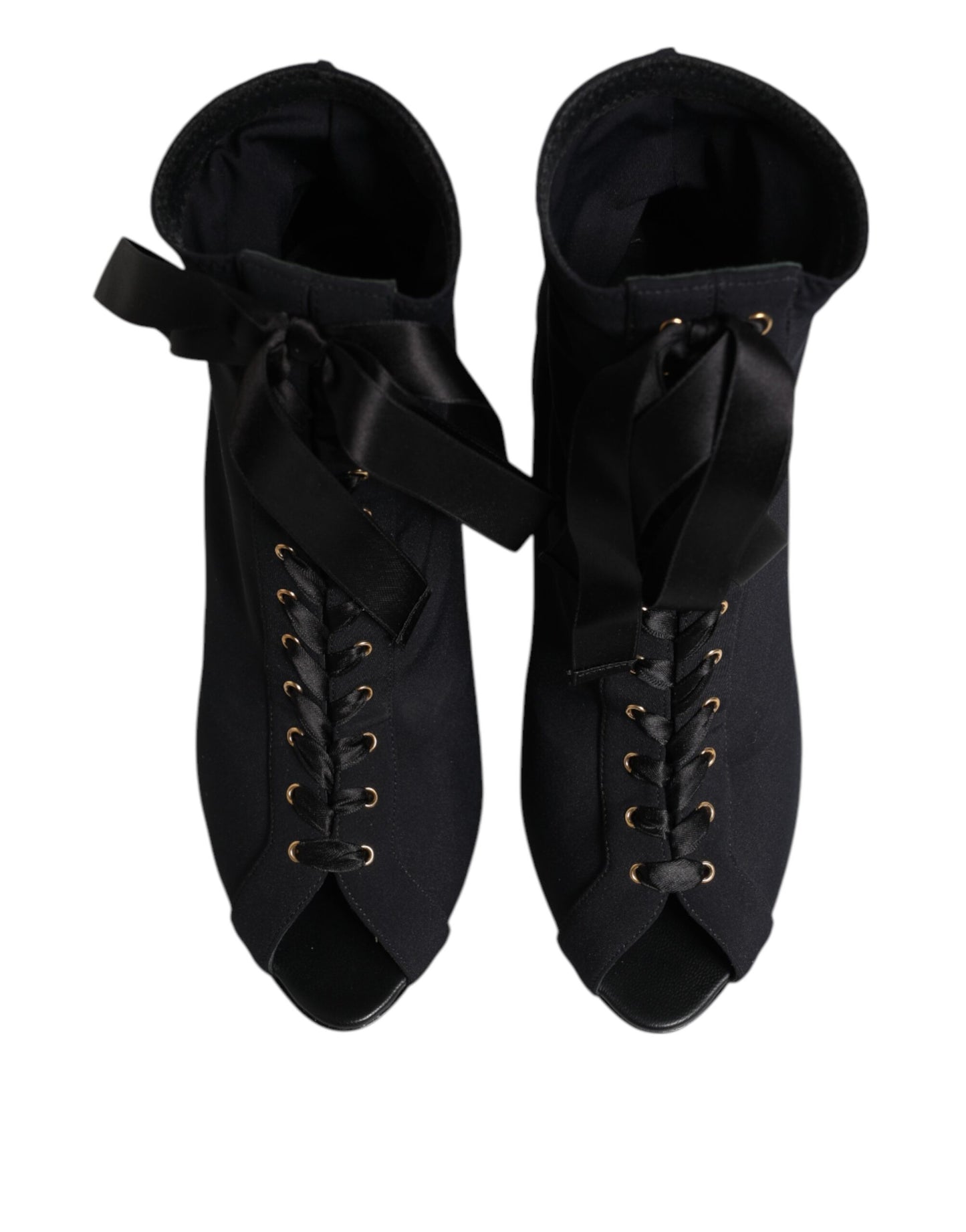 Dolce & Gabbana Schwarze Stiletto-High-Heels mit Schnürung