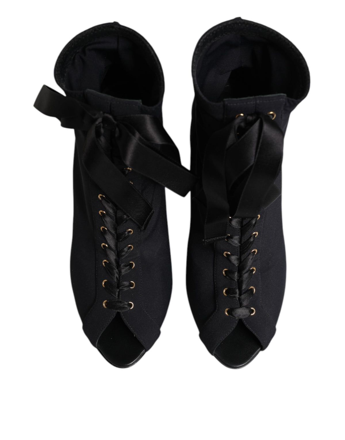 Dolce & Gabbana Schwarze Lace-Up-Stiefeletten