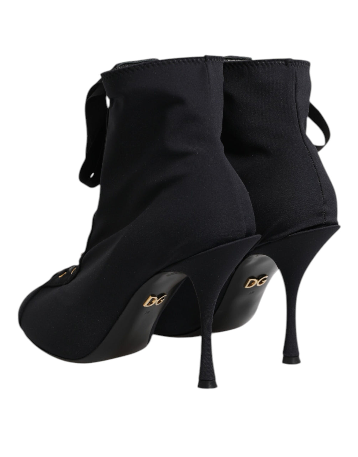 Dolce & Gabbana Schwarze Lace-Up-Stiefeletten