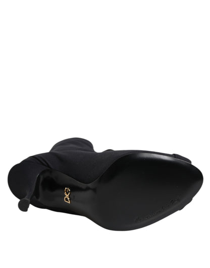 Dolce & Gabbana Schwarze Lace-Up-Stiefeletten