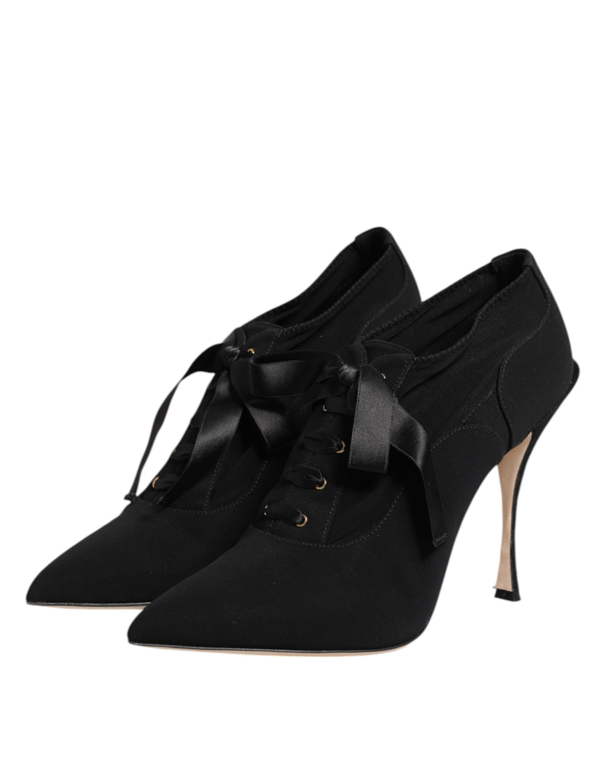 Dolce & Gabbana Schwarze Lace-Up Stiletto-Pumps