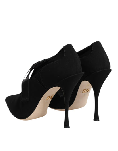 Dolce & Gabbana Schwarze Lace-Up Stiletto-Pumps