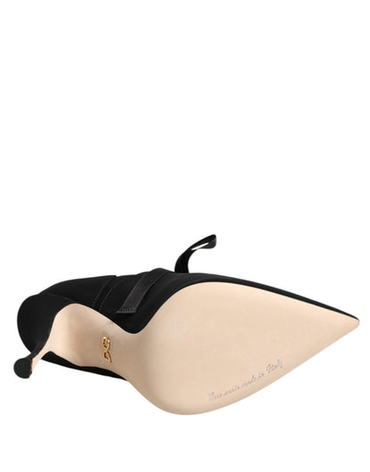 Dolce & Gabbana Schwarze Lace-Up Stiletto-Pumps