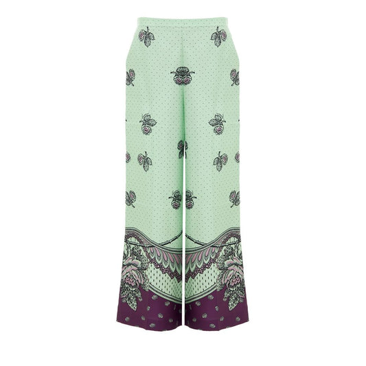 Gucci Grüne Seidenhose für den Alltag