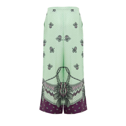 Gucci Grüne Seidenhose für den Alltag