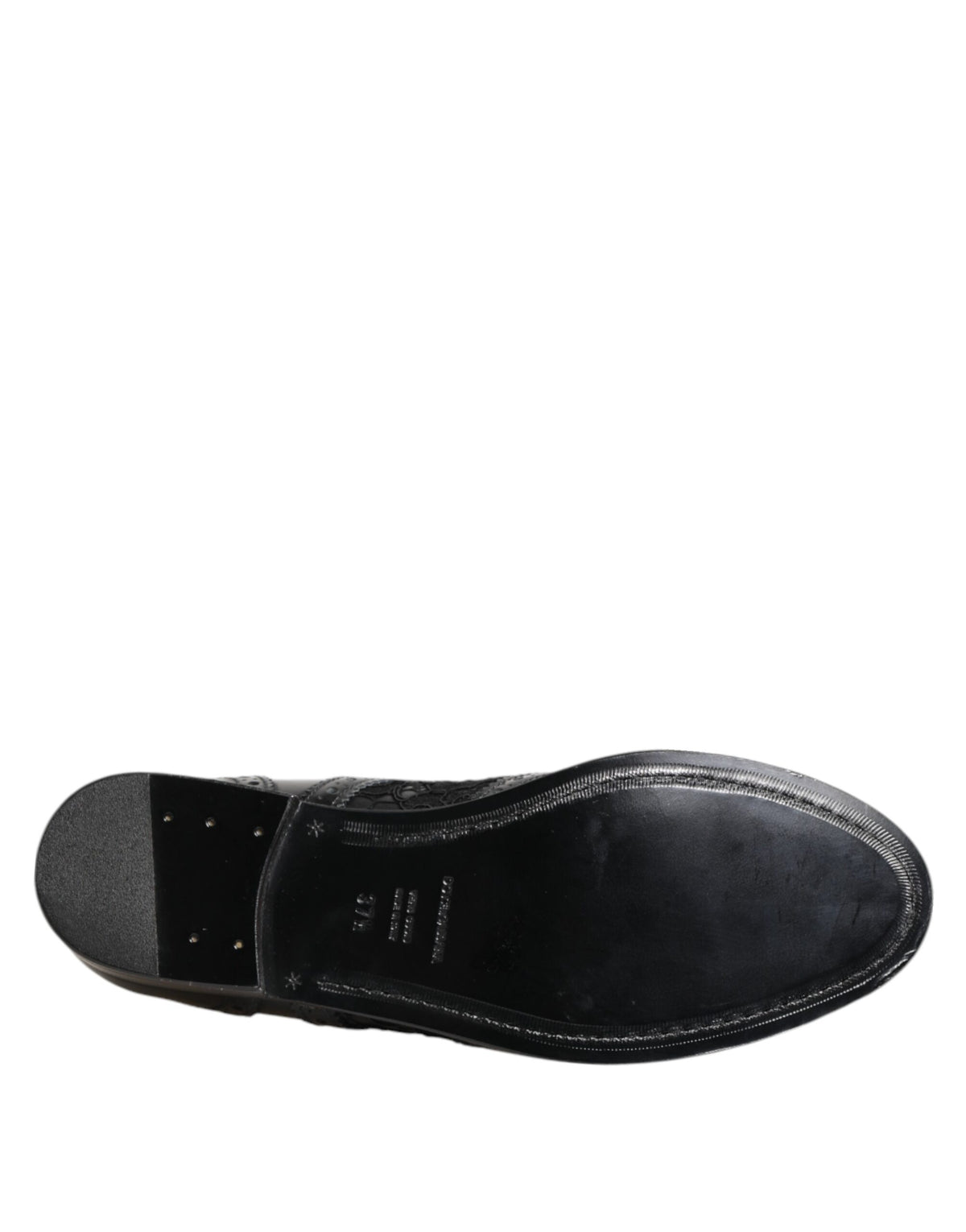 Dolce & Gabbana Scarpe Nere con Motivo Floreale in pelle di vitello e pelle di agnello e cotone