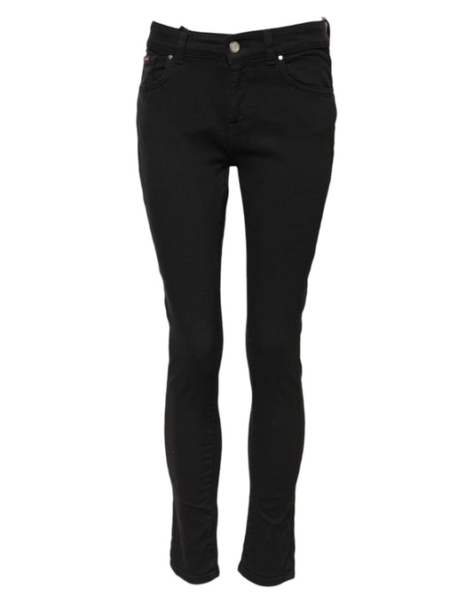 Dolce & Gabbana Schwarze Mid-Waist Skinny Jeans