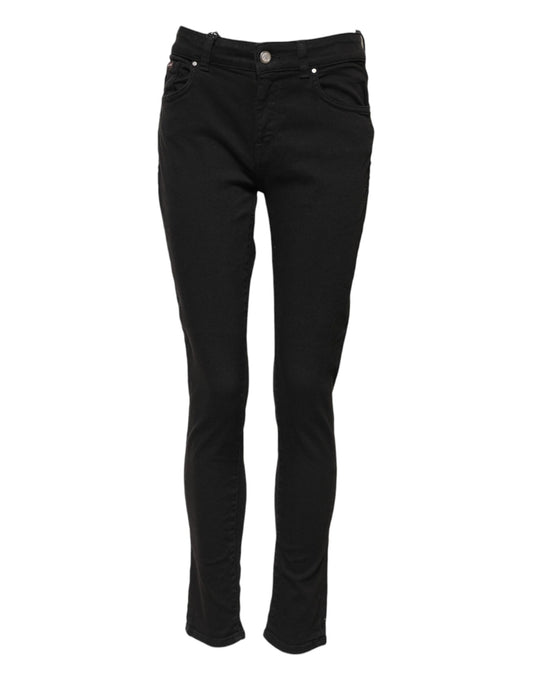 Dolce & Gabbana Schwarze Mid-Waist Skinny Jeans