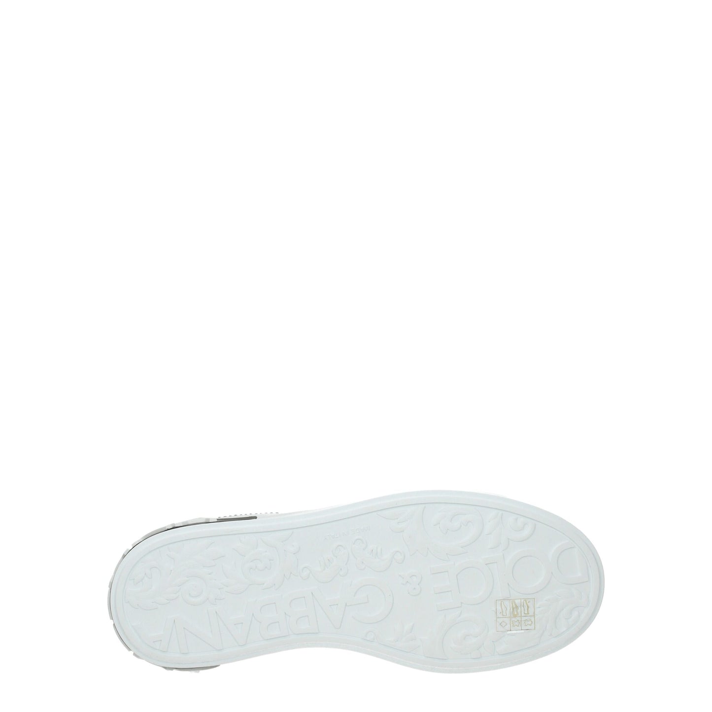 Dolce & Gabbana Weiße Low-Top-Sneaker aus Leder