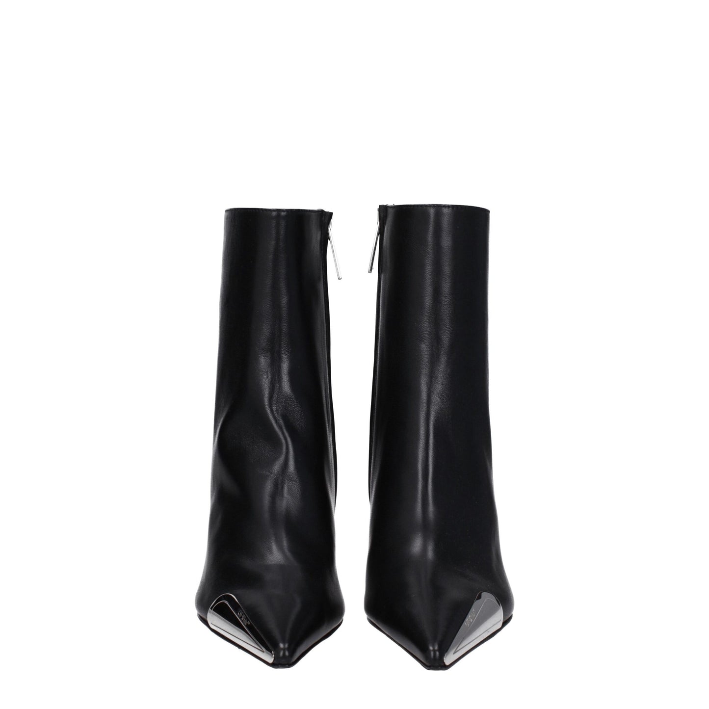 Off-White Schwarze Leder-Stiefeletten