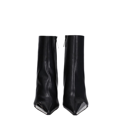 Off-White Schwarze Leder-Stiefeletten