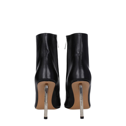 Off-White Schwarze Leder-Stiefeletten