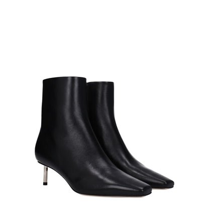 Off-White Schwarze Leder-Stiefeletten