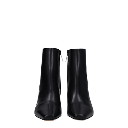 Off-White Schwarze Leder-Stiefeletten