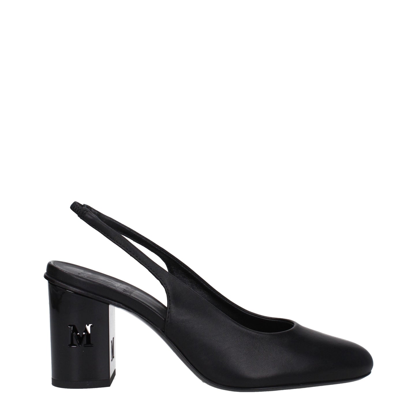 Max Mara Schwarze Leder Pumps mit hohem Absatz