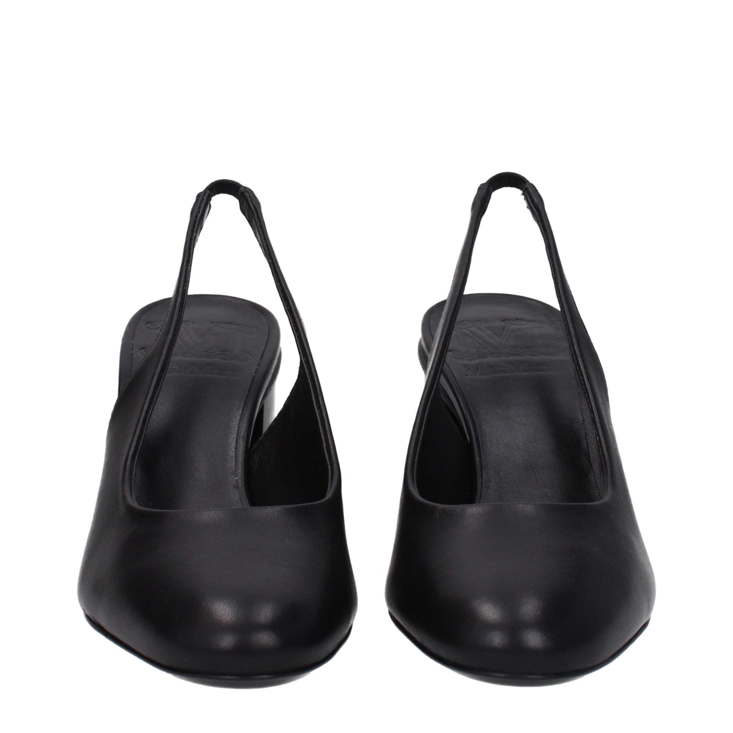 Max Mara Schwarze Leder Pumps mit hohem Absatz