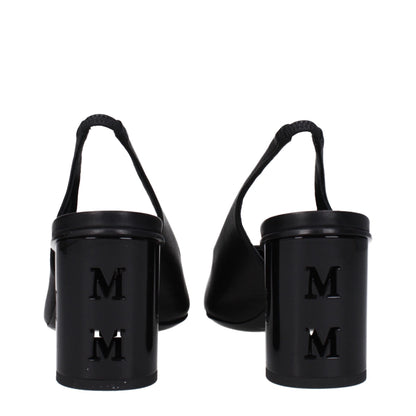 Max Mara Schwarze Leder Pumps mit hohem Absatz